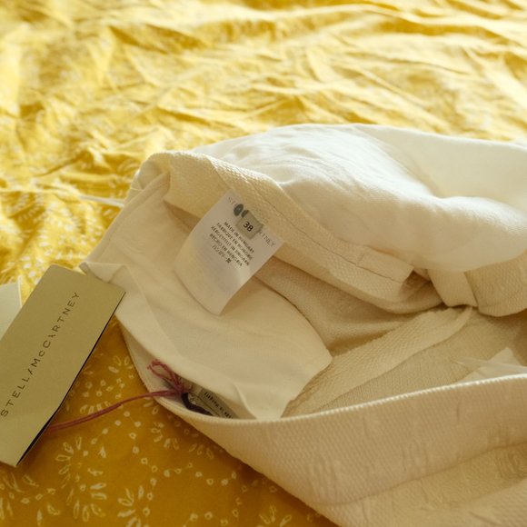 NWT Stella McCartney Designer White Cuffed Pants/Trousers - Picture 6 of 10